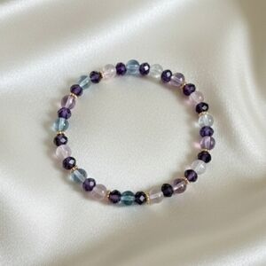 Fluorite/Amethyst Bracelet